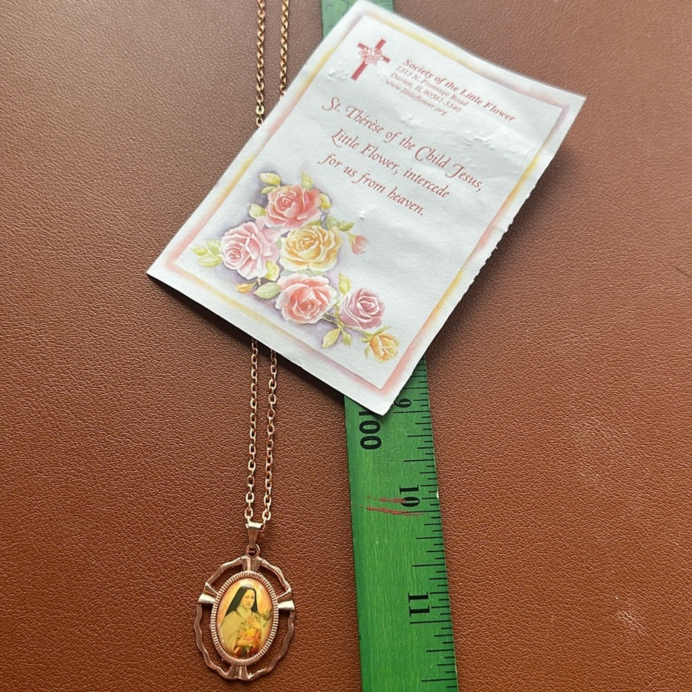 Saint Therese Necklace 20” - New - Picture 2 of 3